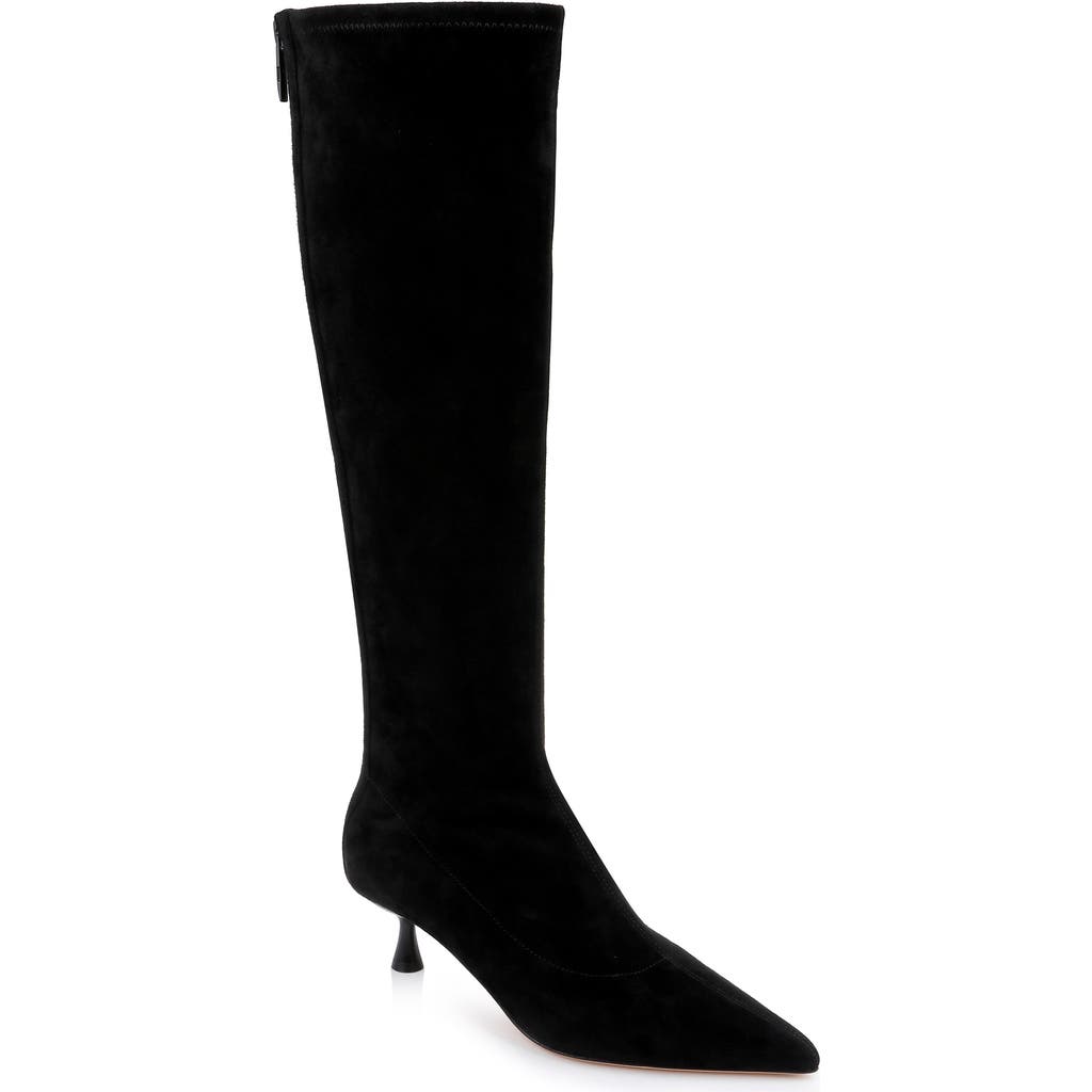 L AGENCE L'AGENCE EMILIE POINTED TOE KITTEN HEEL KNEE HIGH BOOT