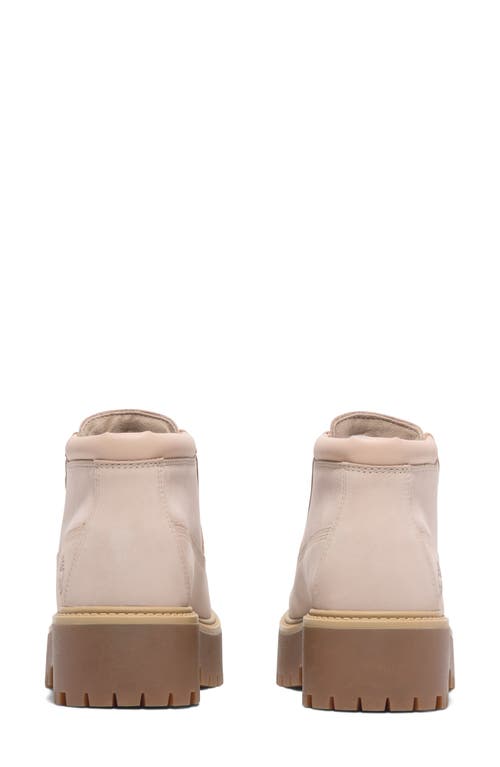 Shop Timberland Stone Street Waterproof Platform Boot In Light Beige Nubuck