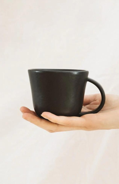 Gharyan Stoneware Tunisian Mugs Set Of 4 In Black