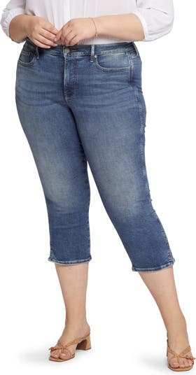 Chloe Capri Jeans In Plus Size With Side Slits - Loire Blue | NYDJ