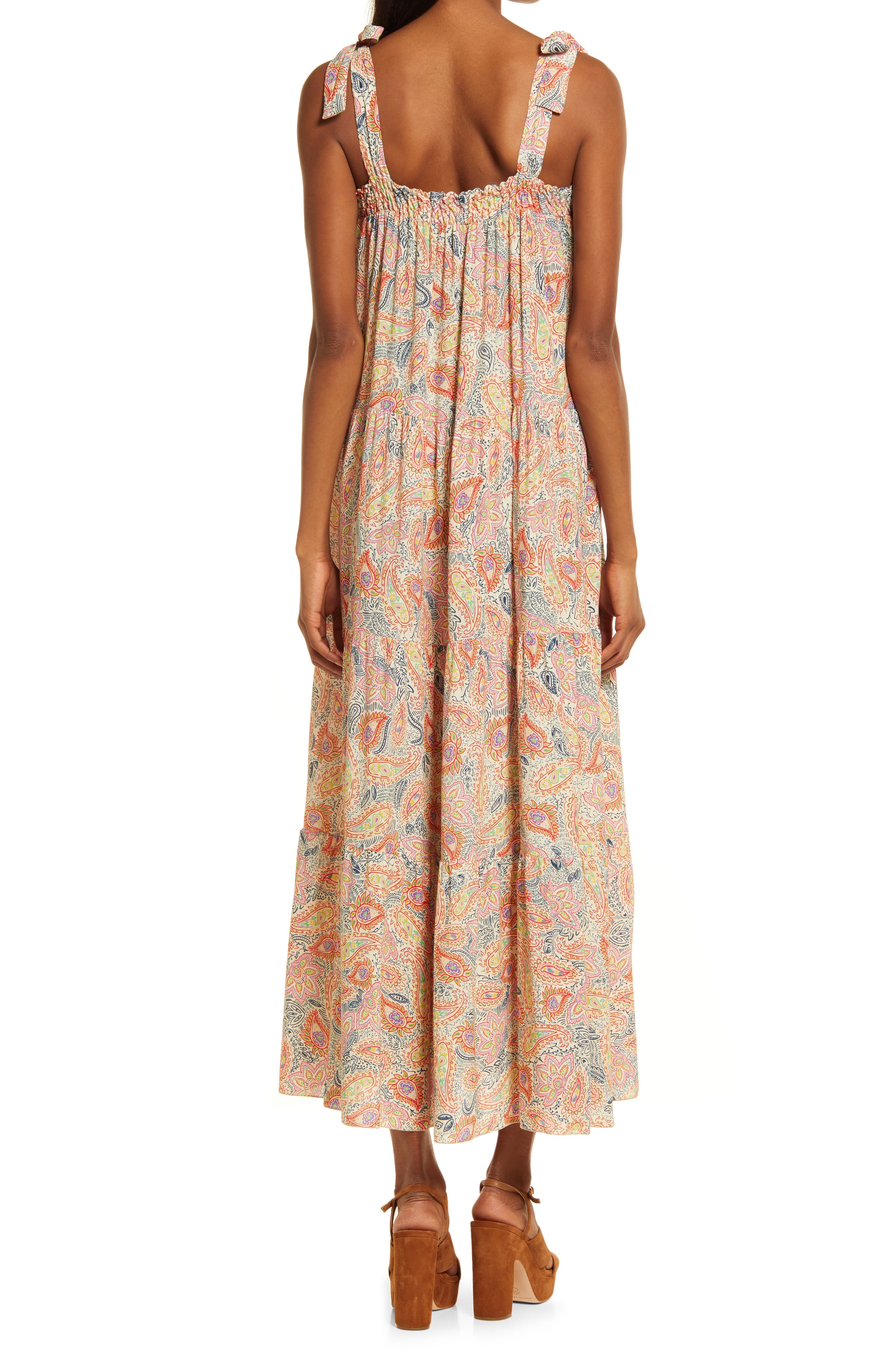 FRNCH Rawen Paisley Print Tiered Maxi 