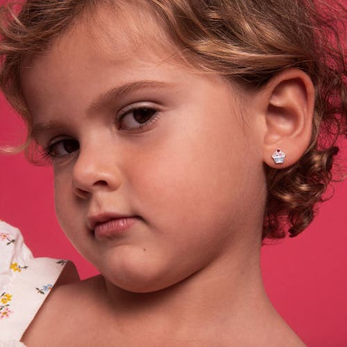 In Season Jewelry Cherry On Top Cupcake Earrings In Multi-color