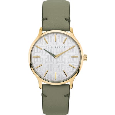 Ted Baker London Poppiey Leather Strap Watch,
