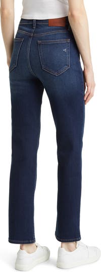 HIDDEN JEANS Crossover High Waist Straight Leg Jeans