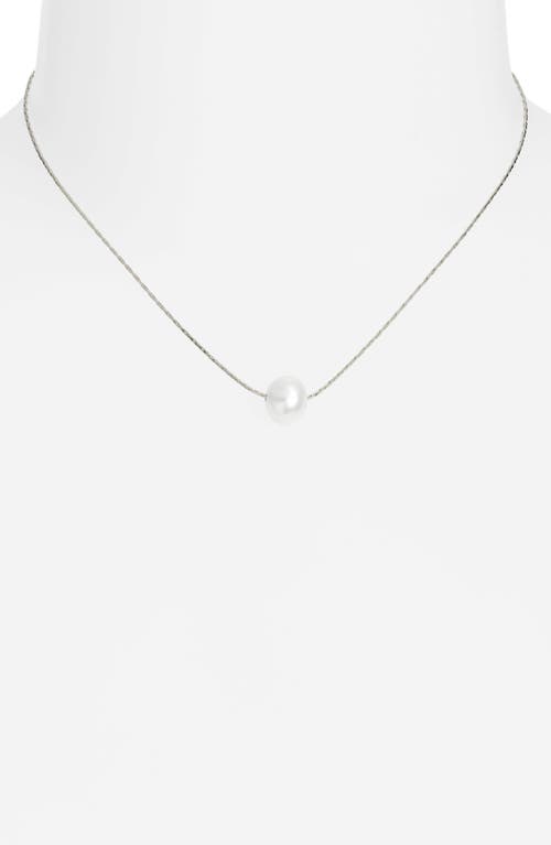 Shop Nordstrom Demi Fine Freshwater Pearl Pendant Necklace In White- Silver