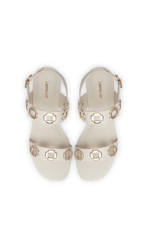 Shop Larroude Larroudé Milan Flat Sandal In Ivory