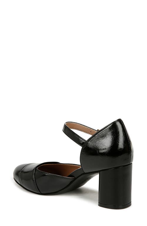 Naturalizer Lavish Womens Buckle Faux Leather Ankle Strap In Black Faux Leather