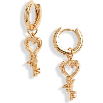 Olivia Burton Celebration Key Huggie Hoop Earrings