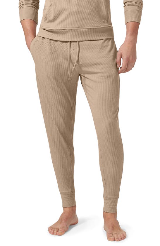 Tommy John Brushed Rib Lounge Joggers In Driftwood