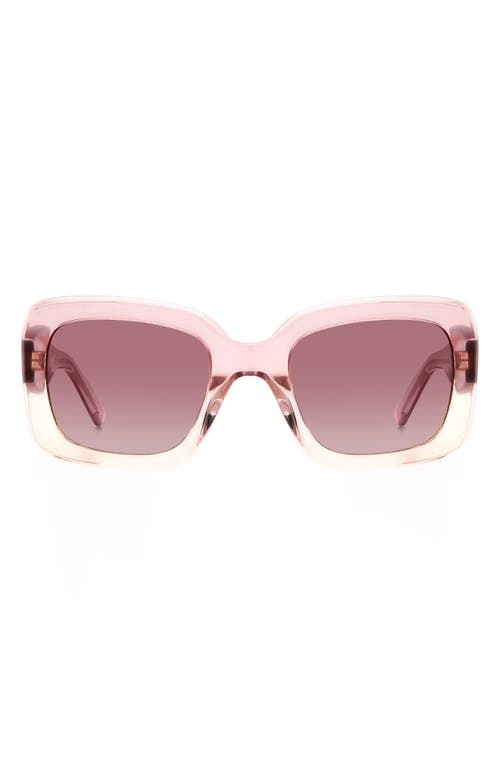 Kate Spade New York Bellamys 52mm Gradient Rectangular Sunglasses In Pink