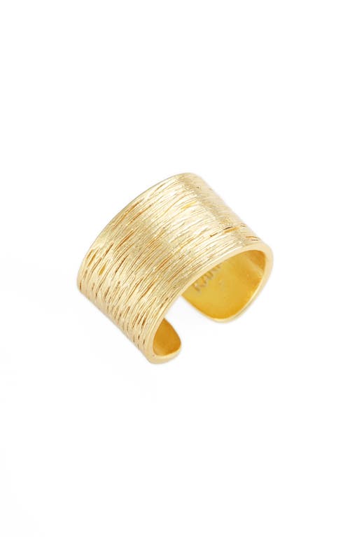 Cigar Band Ring in Gold