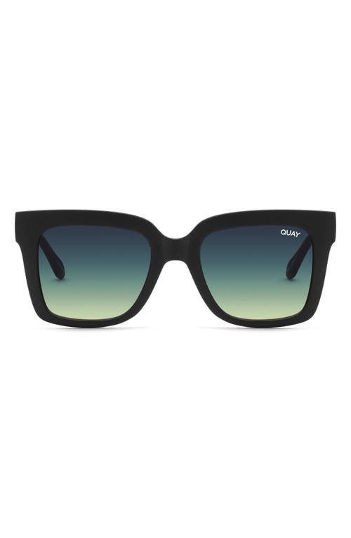 Quay Australia Icy 51mm Gradient Square Sunglasses In Black