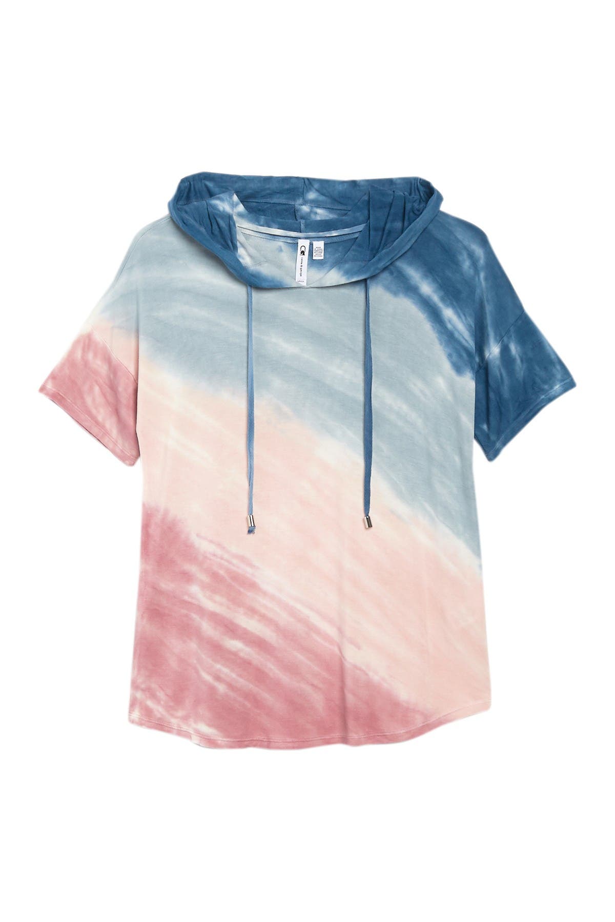 short sleeve tie dye hoodie