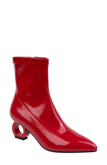Ninety Union Greece Pointed Toe Bootie In Red