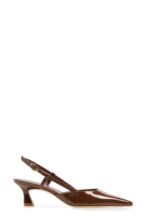 Shop Stuart Weitzman Vinnie 50 Slingback Pump In Walnut