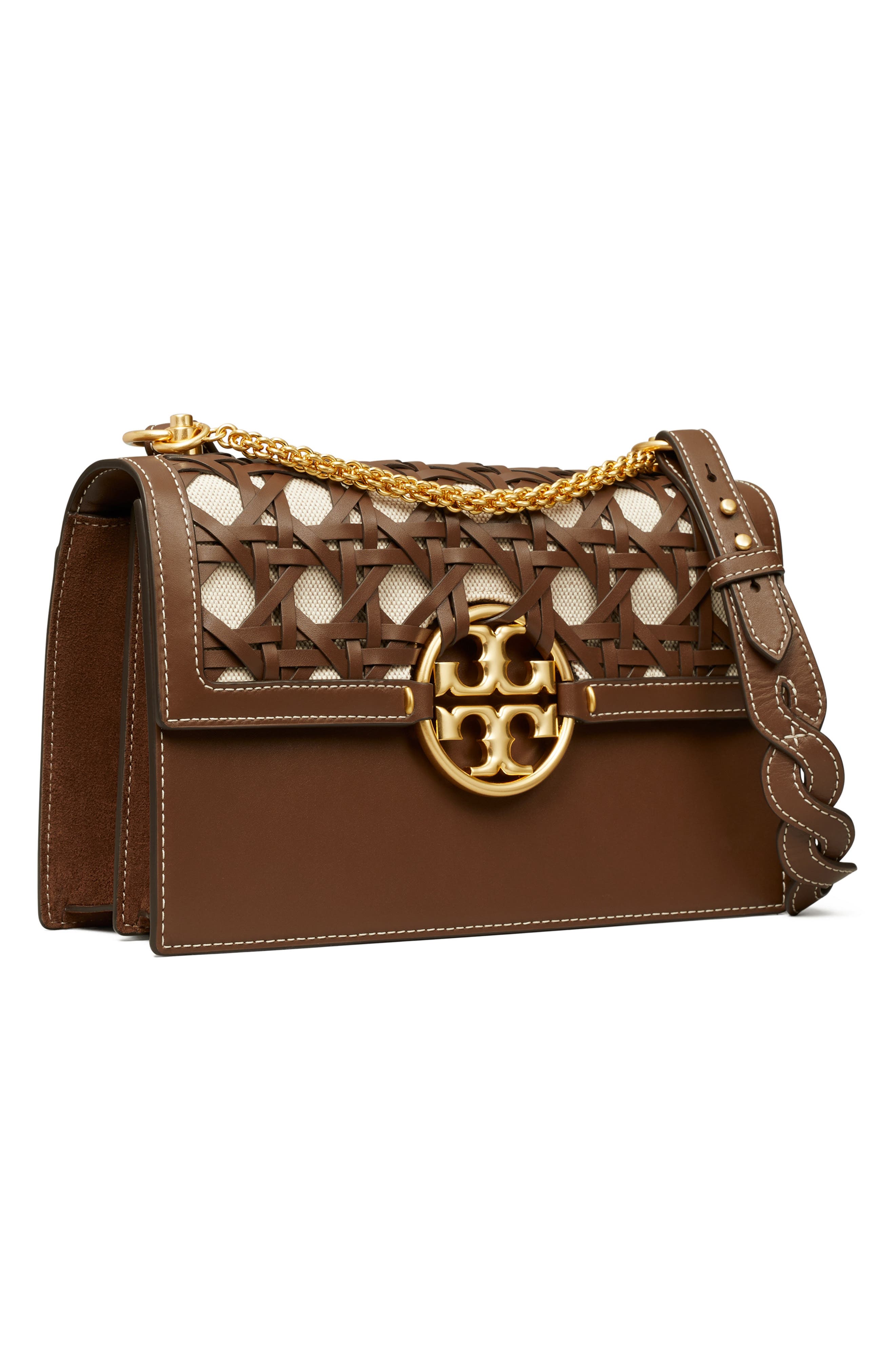 Tory Burch Miller Basketweave Leather Shoulder Bag Nordstrom