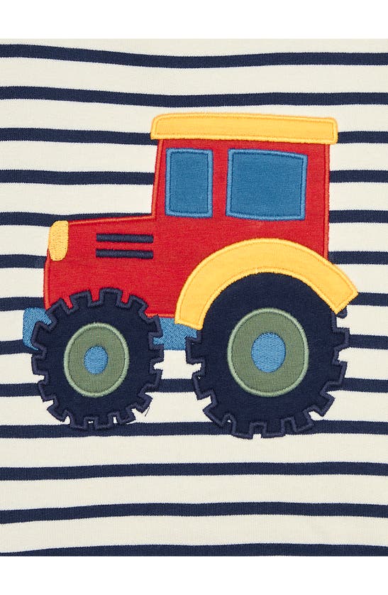 Shop Jojo Maman Bébé Tractor Appliqué Sweatshirt & Joggers Set In Navy
