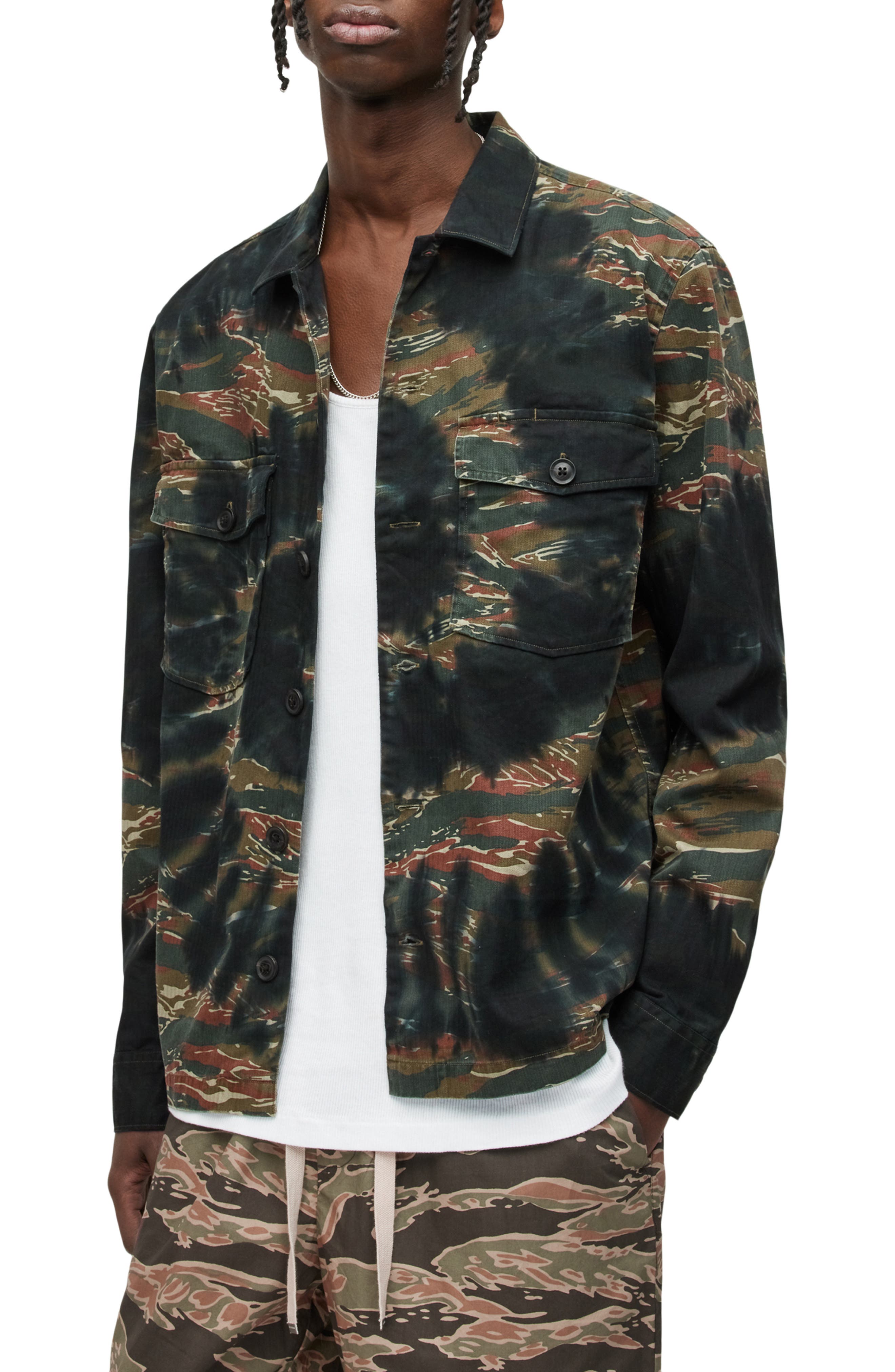 button camo shirt