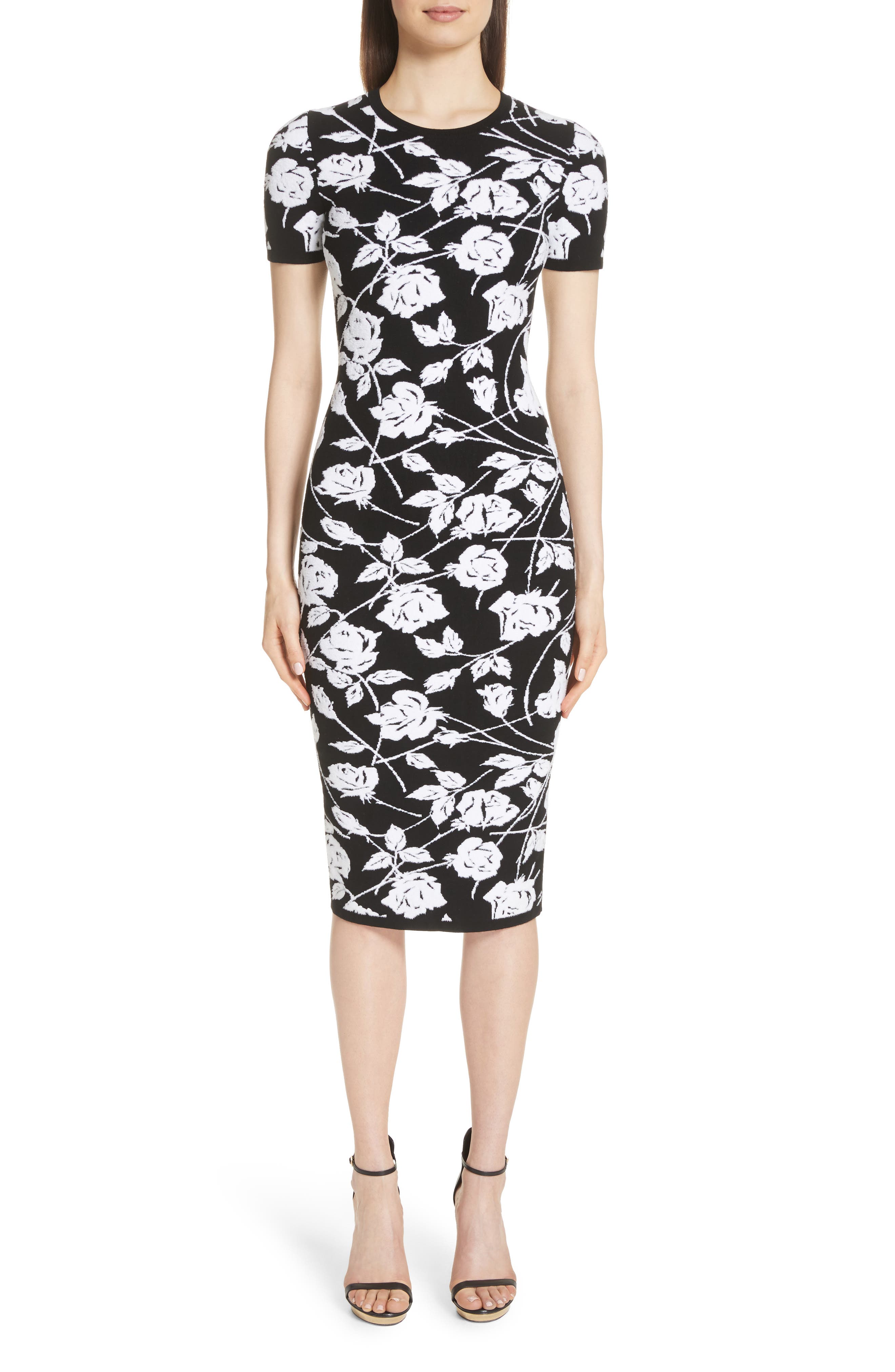 Michael Kors Stencil Rose Jacquard Dress Nordstrom