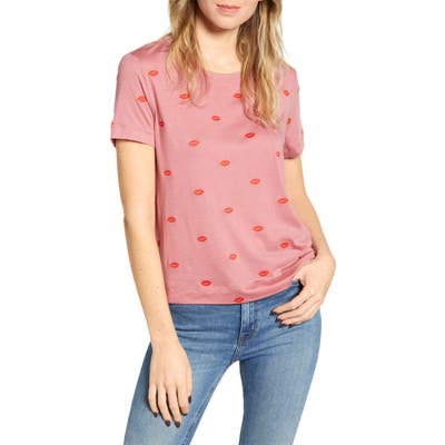 Splendid For The Love Of It Embroidered Tee, Red