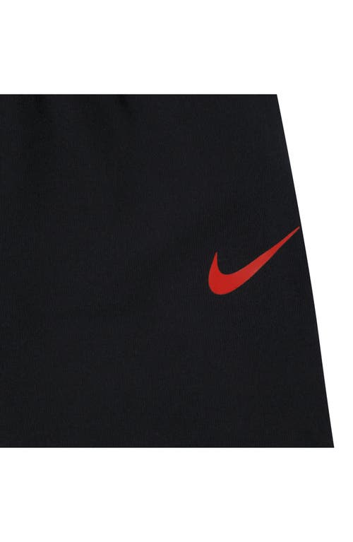 Nike Kids' Swoosh Long Sleeve Tee & Joggers Set In Gym Red/black