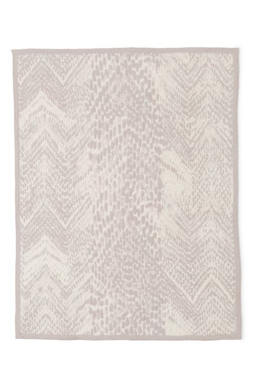 Shop Barefoot Dreams Cozychic® Snakeskin Pattern Throw Blanket In Cream/grey