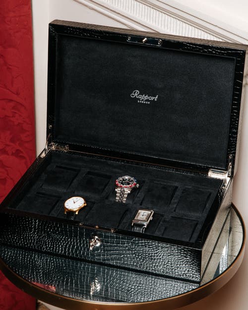 Shop Rapport London Brompton Ten Watch Box In Black