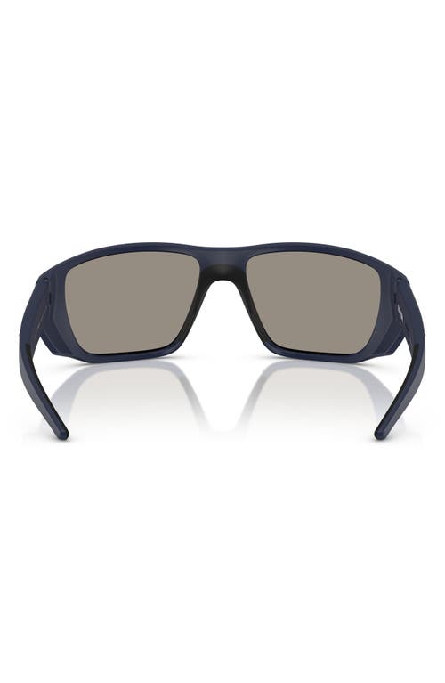 Scuderia Ferrari 61mm Rectangular Sunglasses In Matte Blue