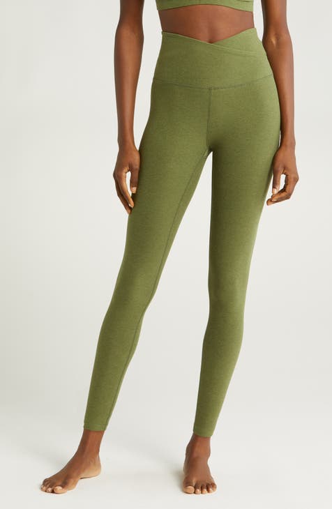 SALE !!!!Green Ripped front Stretch Cotton Leggings