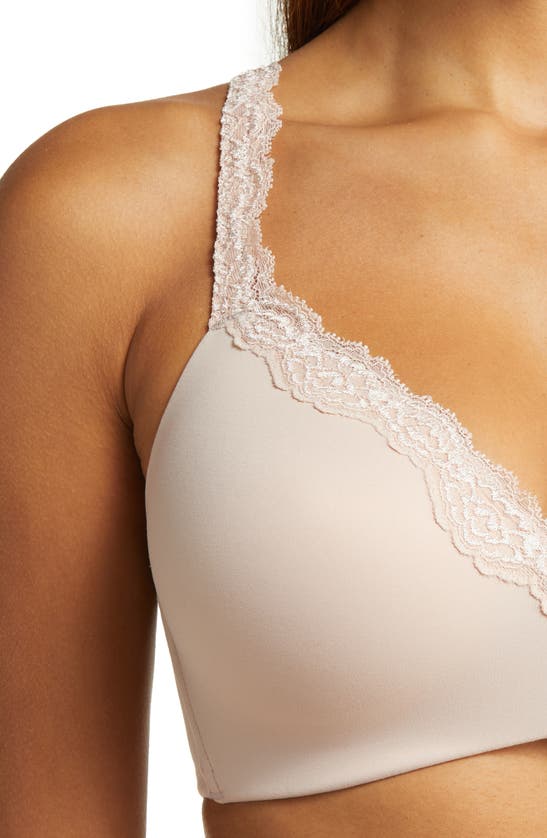 Wacoal Softly Styled Lace-trim Contour Bra In Rose Dust