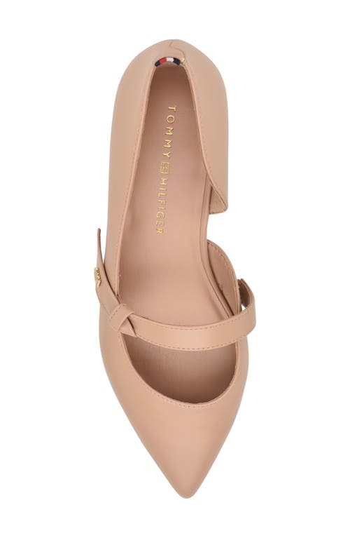 Shop Tommy Hilfiger Venny Pointed Toe Flat In Barely Beige