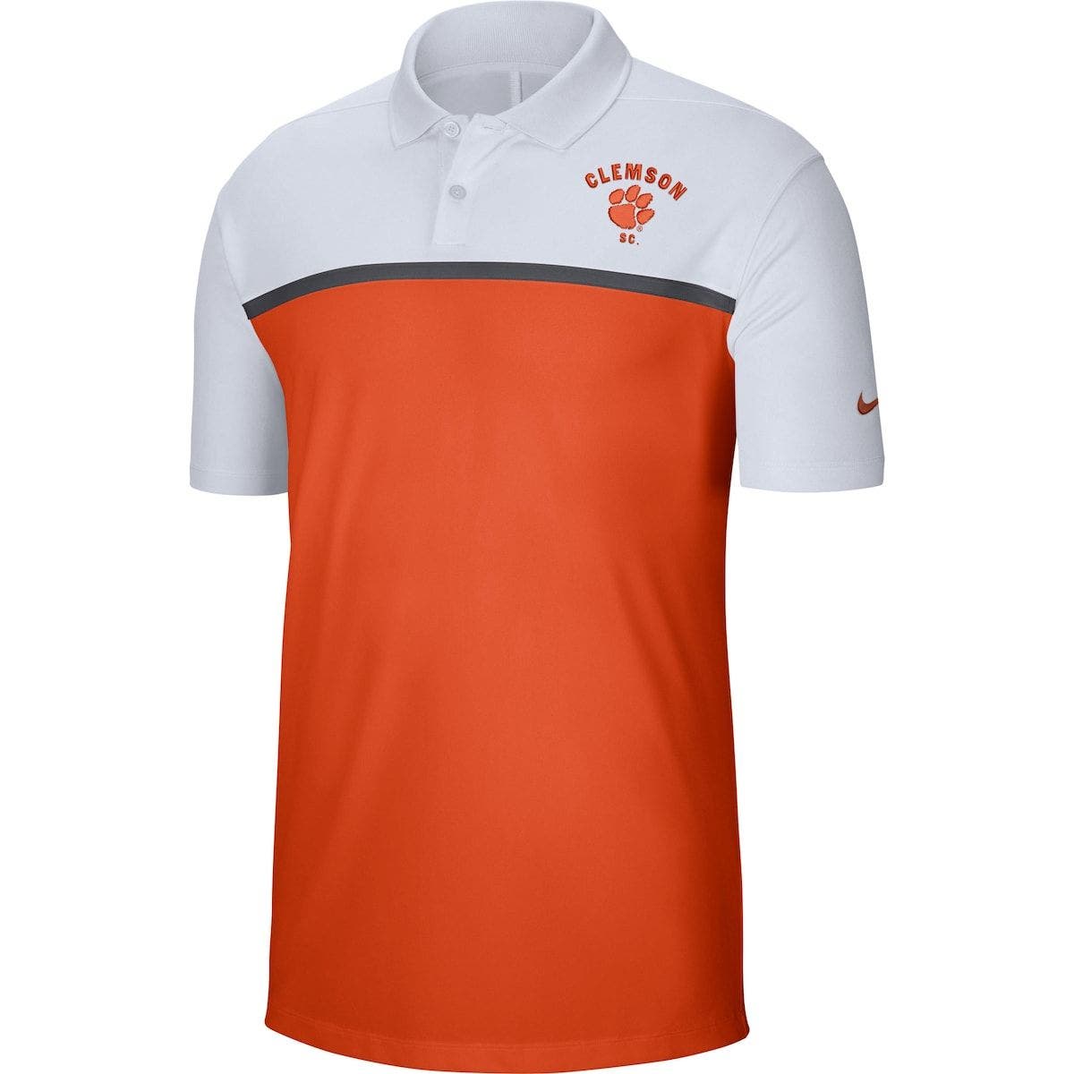 white clemson polo