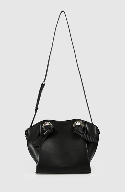 Belle & Bloom Heart Of Gold Leather Shoulder Bag - Black In Black