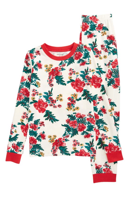 Nordstrom Kids' Matching Family Moments Fitted Two-piece Pajamas