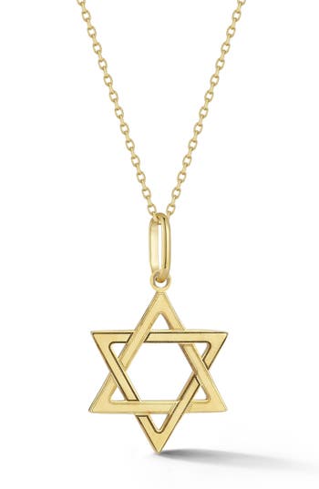 Ember Fine Jewelry 14k Yellow Gold Star Of David Pendant Necklace In Gold