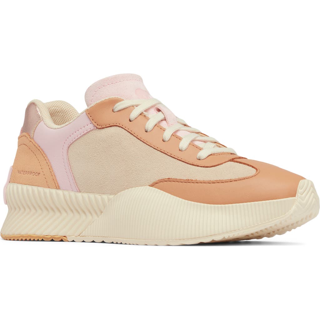 Sorel Ona Blvd Waterproof Platform Sneaker In Honest Beige/whitened Pink