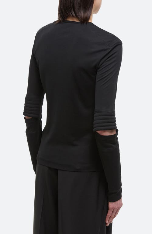 Helmut Lang Astro Crew Silky Long Sleeve T-shirt In Black