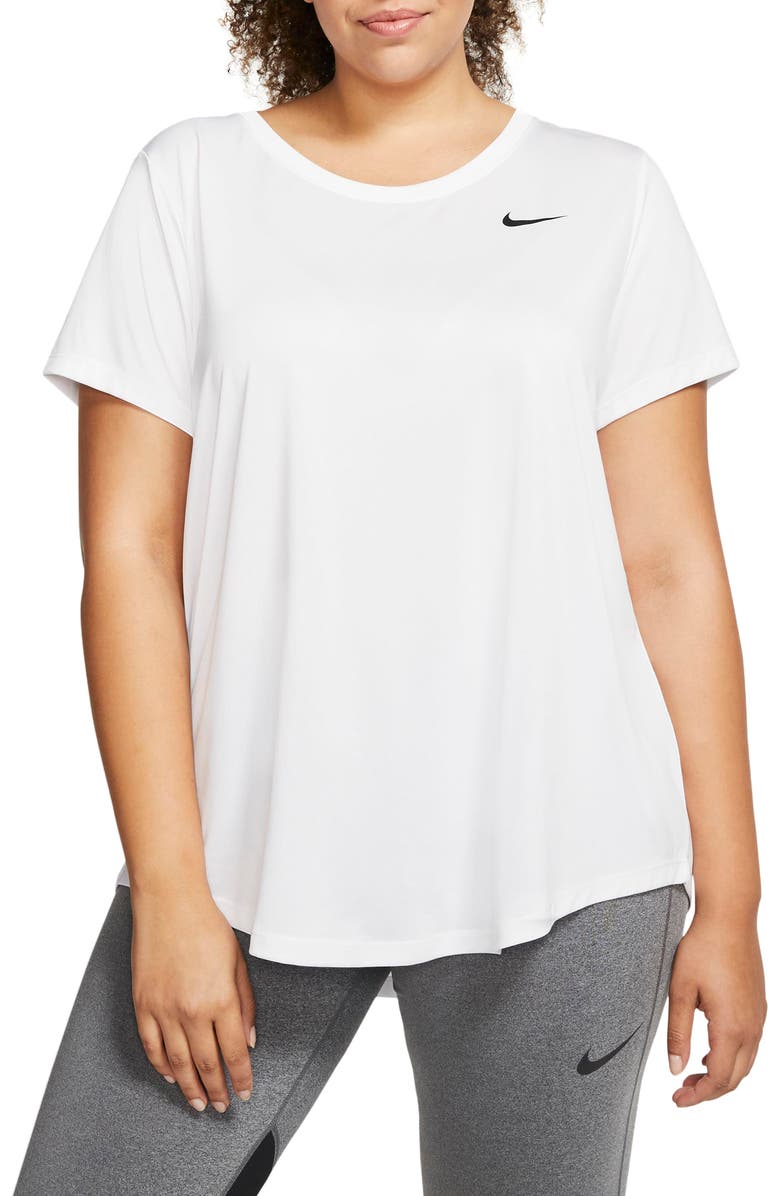 NIKE Dri-FIT Legend T-Shirt, Main, color, WHITE/BLACK