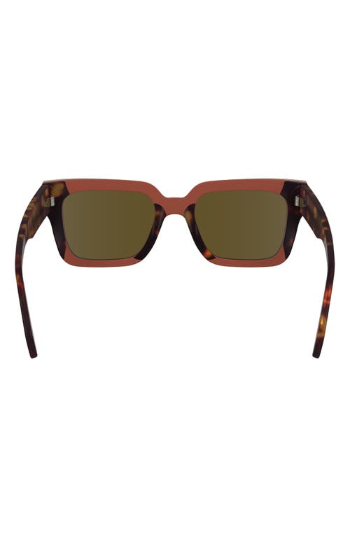 Shop Paul Smith Kenton 52mm Rectangular Sunglasses In Havana Multi-stripe