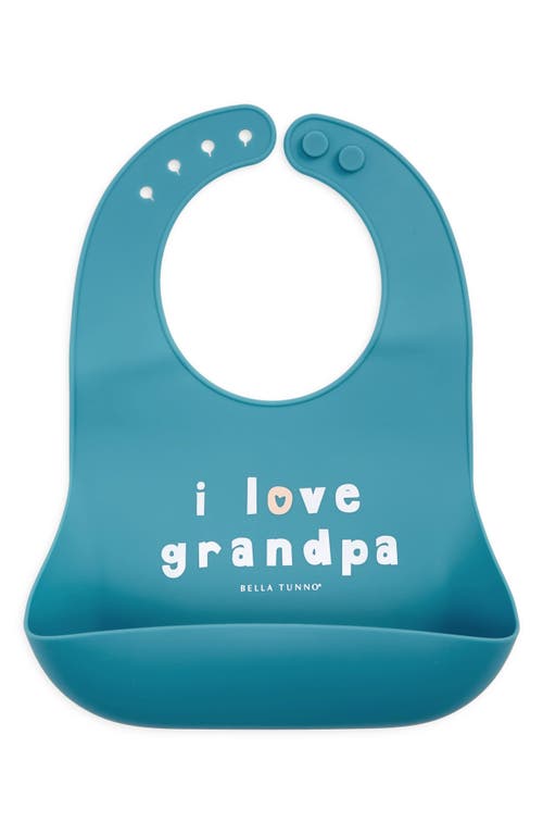 Bella Tunno I Love Grandpa Wonder Bib in Blue at Nordstrom