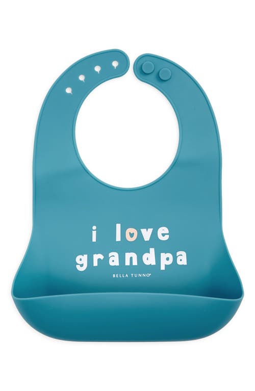 Shop Bella Tunno I Love Grandpa Wonder Bib In Blue