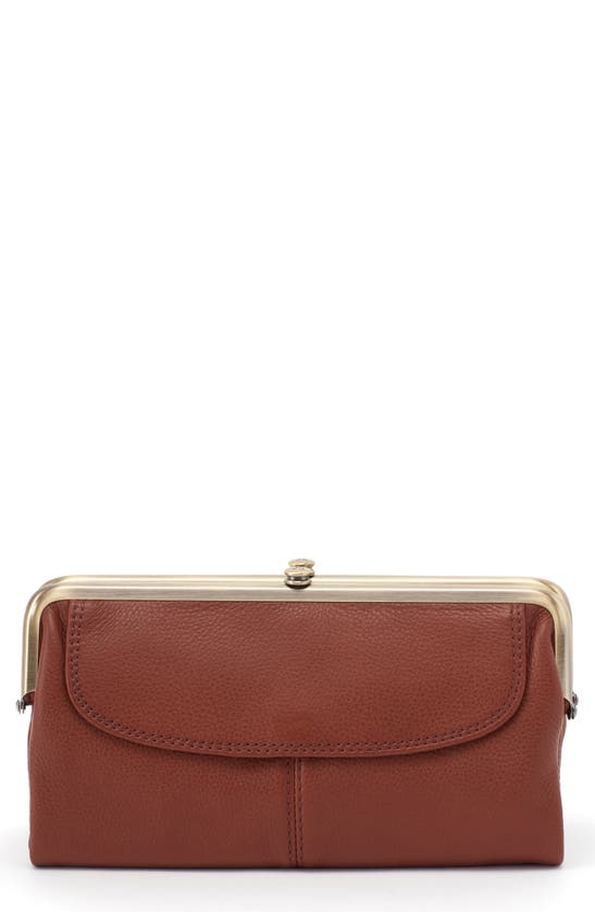 Hobo Lauren Double Frame Leather Wallet In Toffee | ModeSens