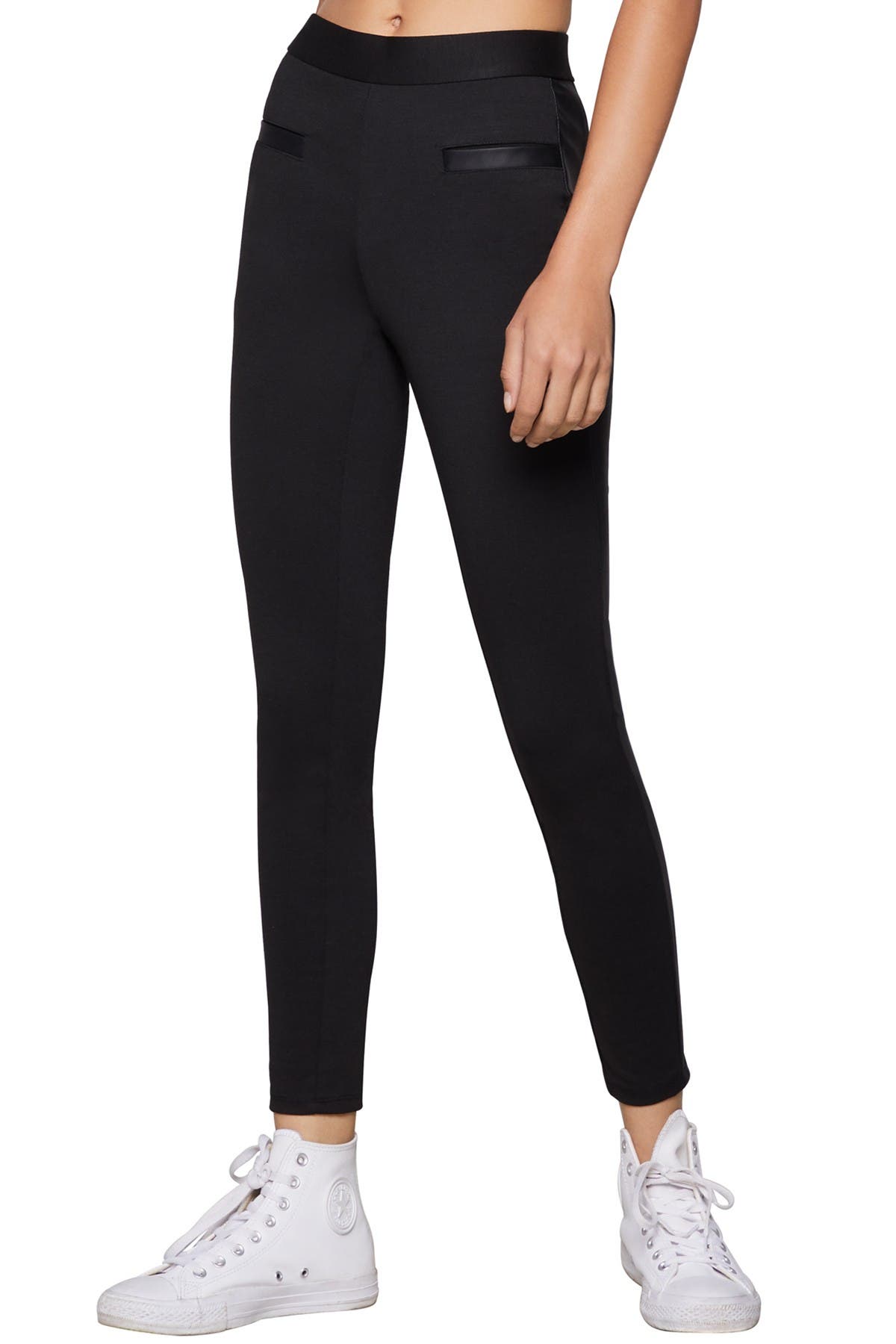 leather ponte pants