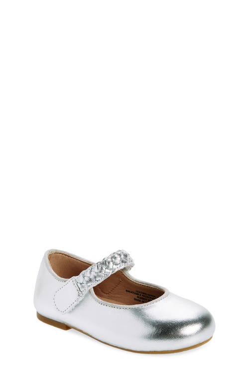 Shop Old Soles Kids' Lady Plat Mary Jane In Silver/gum Sole