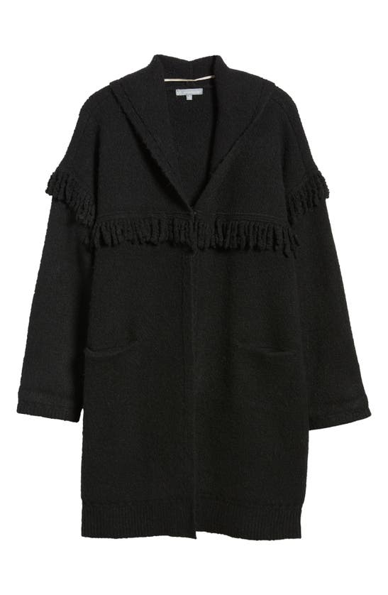 Wit & Wisdom Fringe Yoke Cardigan In Black