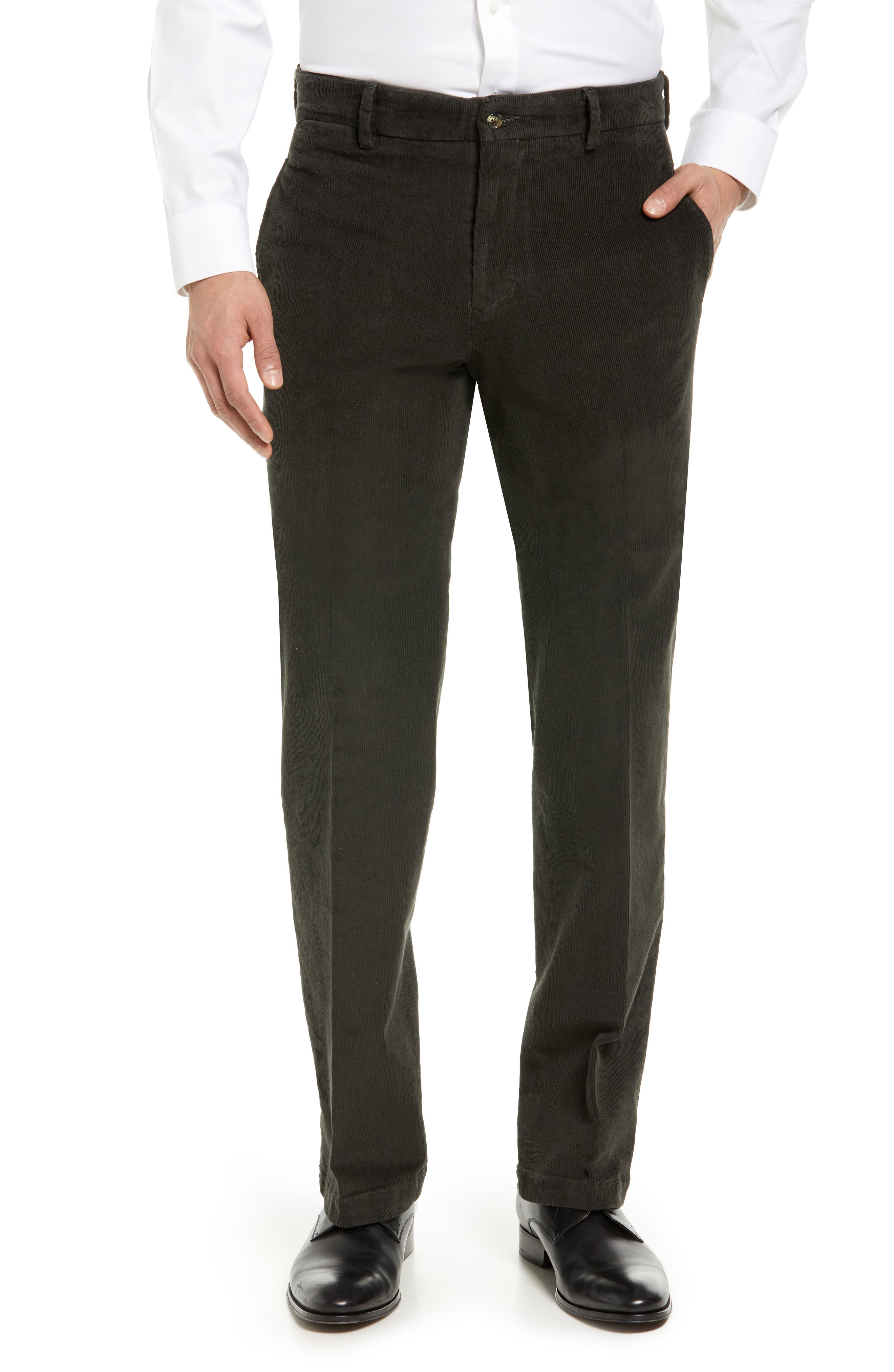 Berle Charleston Khakis Flat Front 14 Wale Stretch Corduroy Dress Pants ...