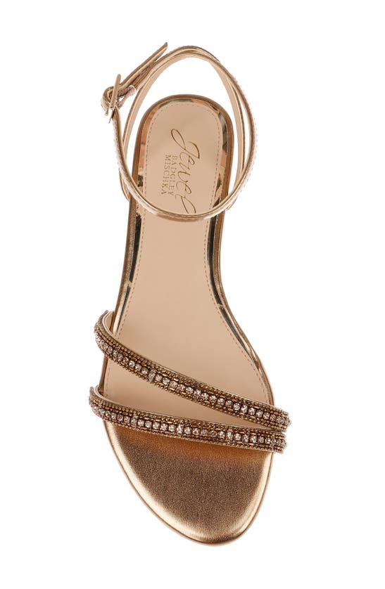 Jewel Badgley Mischka Roslyn Ankle Strap Sandal In Bronze
