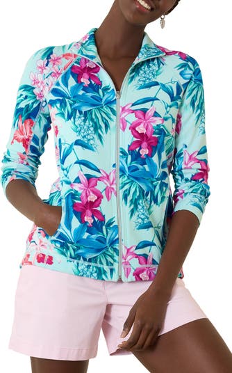 Tommy Bahama Women's New Aruba Half Zip Pullover Sweatshirt - Quartz Pink