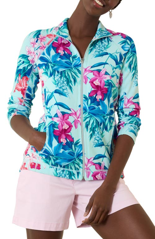 Tommy Bahama Aruba Bloom Bliss Front Zip Sweatshirt Oceanfront at Nordstrom,