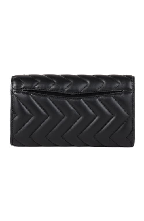 Shop Sandro Leather Crossbody Clutch Bag In Black